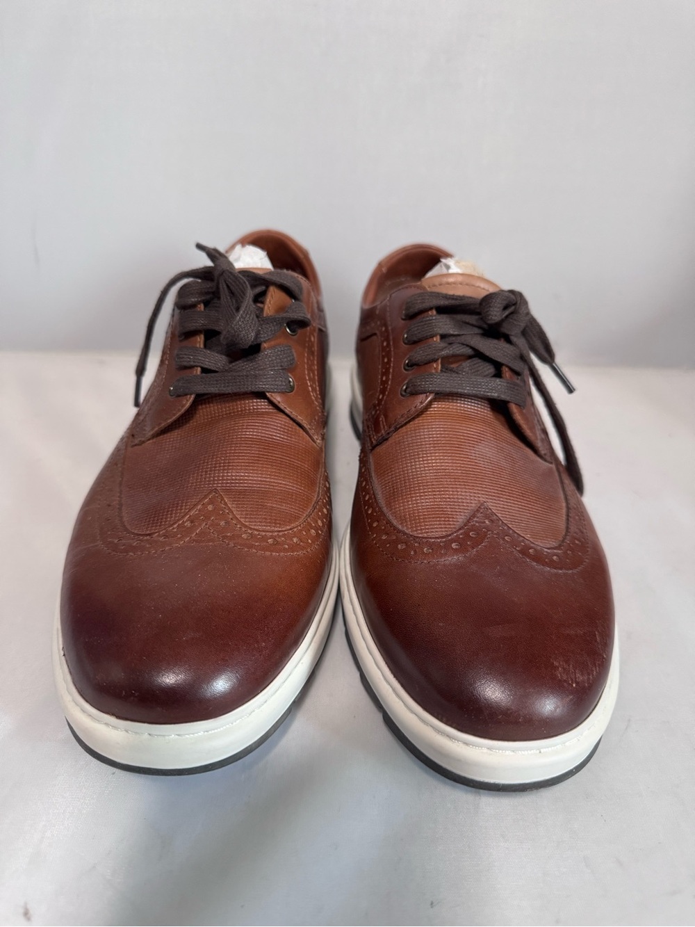 Johnson & Murphy Men's Brown Shoes Size 9M Wingtip Brogue Derby Sneaker Flex